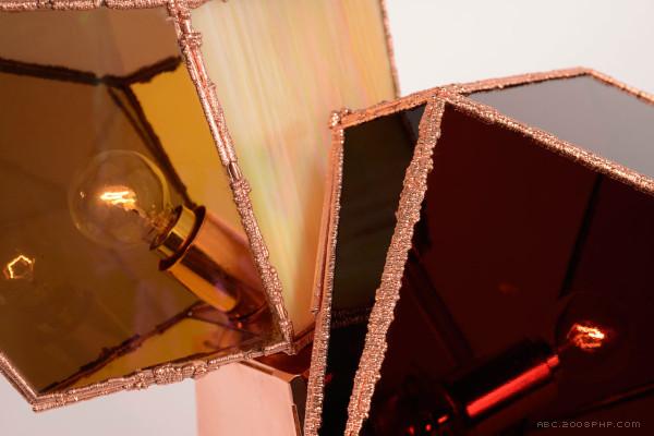 一个新的壮观的照明-由彩色玻璃面板,丰富色调的红宝石,琥珀和珍珠母组合,结合传统现代化铜电镀技术---酷图编号8