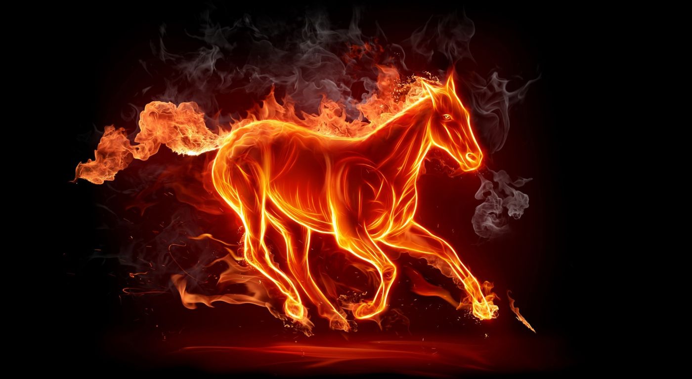 奔跑的火焰马图片