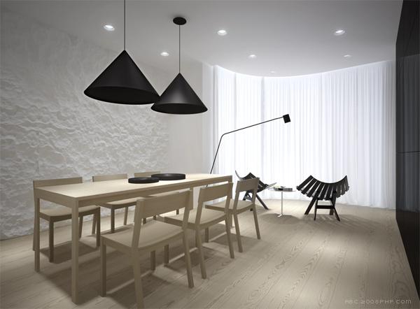 基辅公寓-黑色吊灯设计---酷图编号1