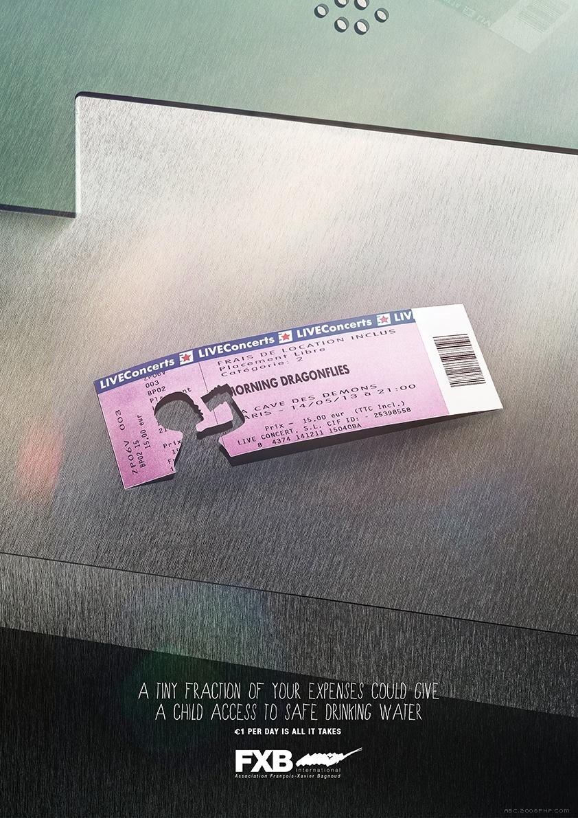 您的一小部分费用,可以送孩子去上学-Association François-Xavier Bagnoud儿童公益平面广告---酷图编号1