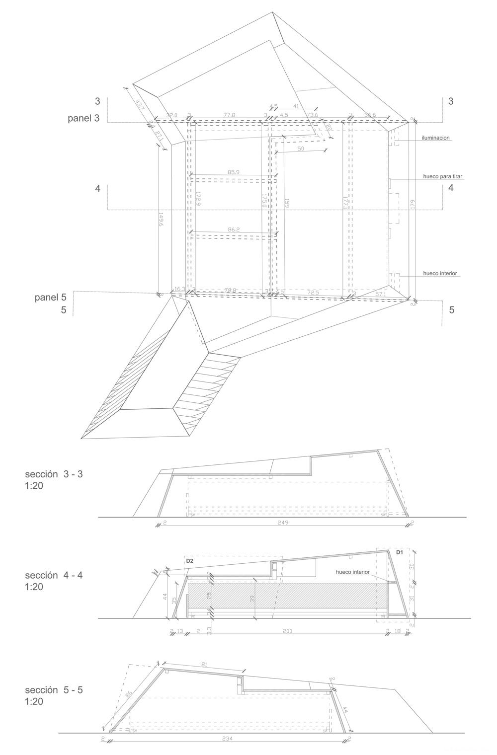 钢丝框架出租车车库转换成的家-一张床隐藏在休息区-西班牙设计师作品---酷图编号8