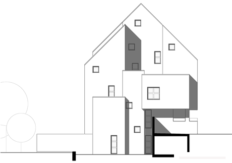 白色山墙立面联排别墅---酷图编号11
