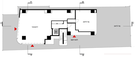 凹进转角阳台-日本EASTERN东区工设计事务所作室作品---酷图编号1066772
