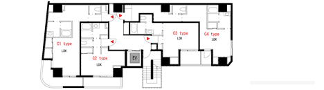 凹进转角阳台-日本EASTERN东区工设计事务所作室作品---酷图编号1066773