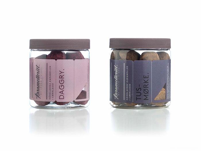 Karamelleriet焦糖美味包装-精致的质感工艺和优美柔和的配色方案,让你有想尝试这些所有美味的焦糖---酷图编号12