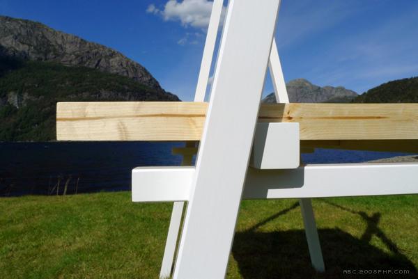 夏令营餐桌-可以做桌子也可以做秋千凳---酷图编号1068479