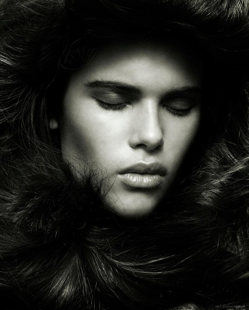 Masquerade杂志-高级珠宝时装模特黑白秀---酷图编号2