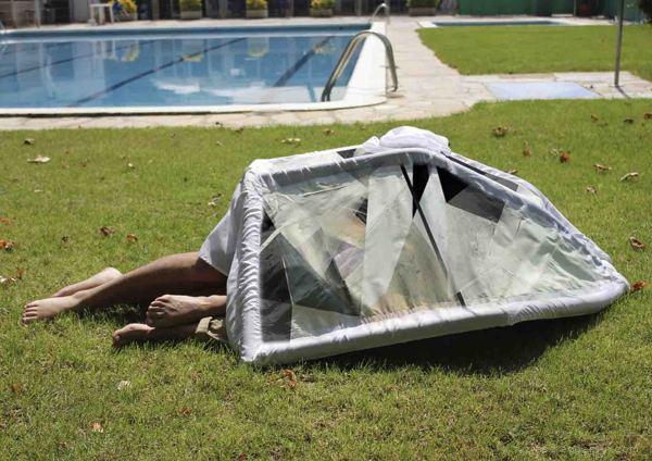 POP户外小“帐篷”袋-有三个功能,背包,衣服和遮阳伞---酷图编号7