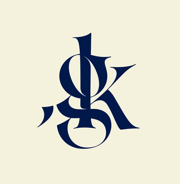 caligo平行笔书法字体设计-具有经典和优雅的现代风味,可用于时装