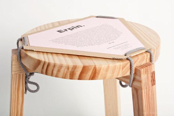 Erpin stool木质圆凳子---酷图编号1073236