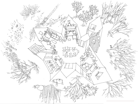 村屋-建筑位于丹麦北部,有五个山墙舱---酷图编号1073379