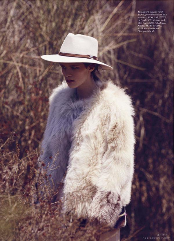 “好莱坞庄园”-ELLE艾丽美国2013年11月-身着毛皮和舒适针织时装秀---酷图编号3