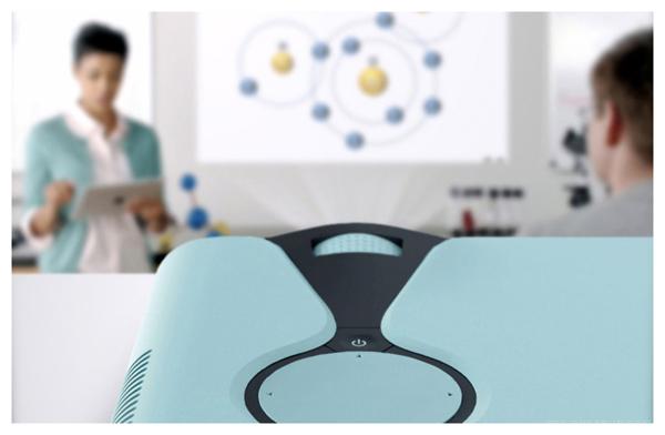 OPTOMA ML概念学校投影机-集成了媒体播放器,Microsoft Office查看器,内置扬声器,让教师项可以控制演示,无需鼠标和一台电脑。还能获取WiFi联接装置(手机,平板, PC/Mac机,SD卡)无线投影---酷图编号3