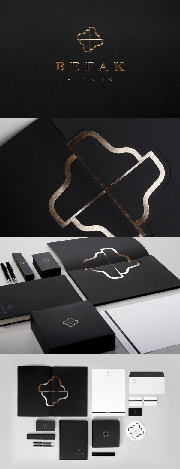Befak贝尔格莱德钢琴厂品牌设计-独特烫金标志,给人永远地留下优雅钢琴的印象封面大图