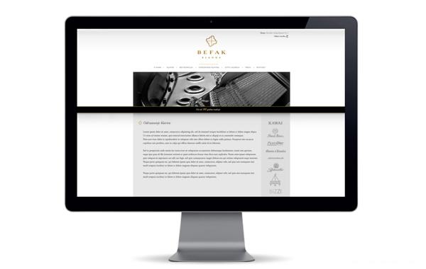 Befak贝尔格莱德钢琴厂品牌设计-独特烫金标志,给人永远地留下优雅钢琴的印象---酷图编号1078315