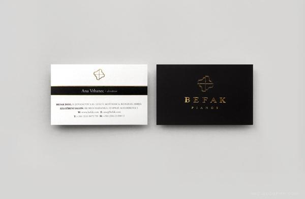 Befak贝尔格莱德钢琴厂品牌设计-独特烫金标志,给人永远地留下优雅钢琴的印象---酷图编号1078321