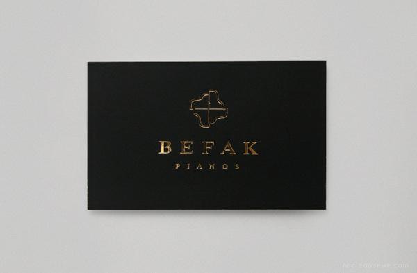 Befak贝尔格莱德钢琴厂品牌设计-独特烫金标志,给人永远地留下优雅钢琴的印象---酷图编号1078322