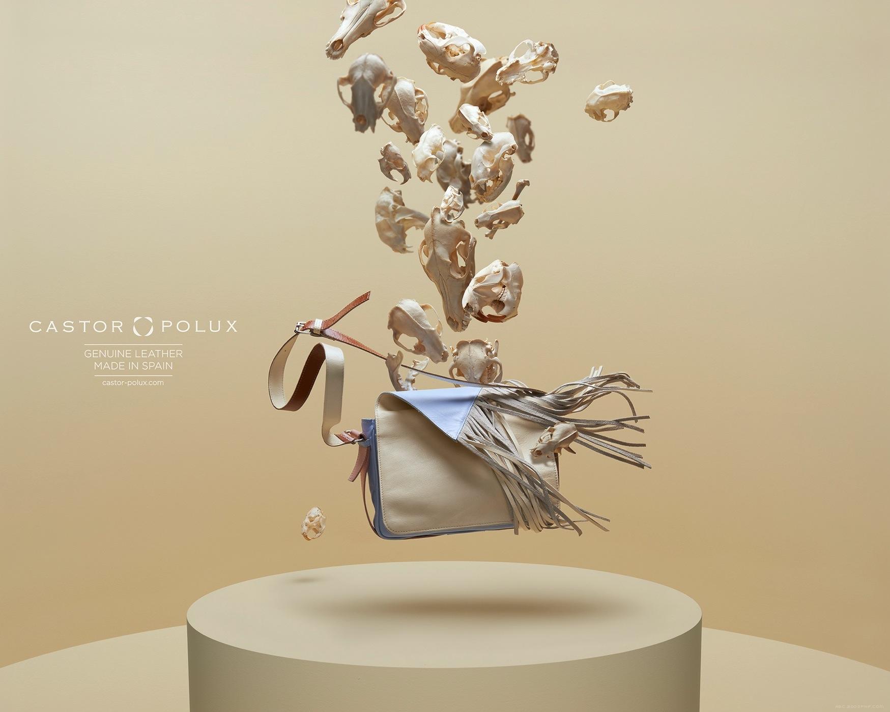 西班牙Castor/Polux真皮包包平面广告---酷图编号1079339
