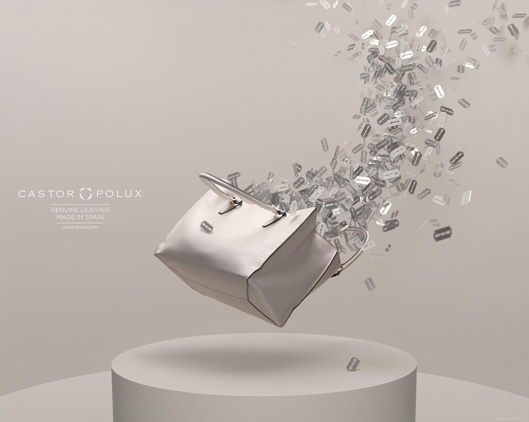 西班牙Castor/Polux真皮包包平面广告---酷图编号1079340