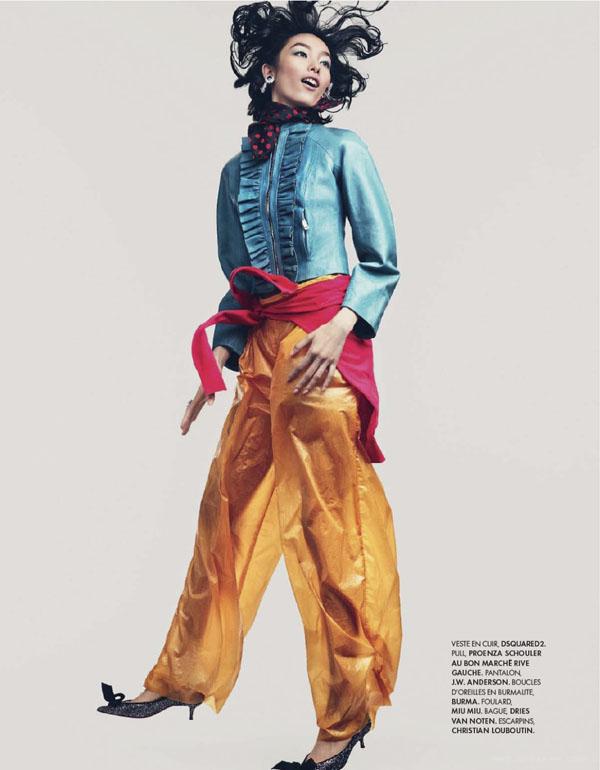 孙菲菲-ELLE艾丽法国2013年12月13日-灿烂的笑容极具影响力的有趣形状视觉感受,令人愉快,朝气蓬勃的时装秀---酷图编号11