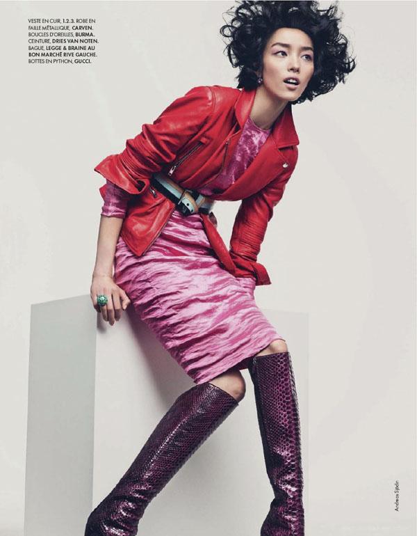 孙菲菲-ELLE艾丽法国2013年12月13日-灿烂的笑容极具影响力的有趣形状视觉感受,令人愉快,朝气蓬勃的时装秀---酷图编号3