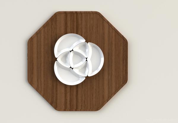 韩式风Sang Dishware拼接瓷器餐具-五颜六色的配菜共享碗体---酷图编号1081155