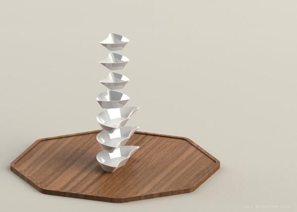 韩式风Sang Dishware拼接瓷器餐具-五颜六色的配菜共享碗体---酷图编号1081157