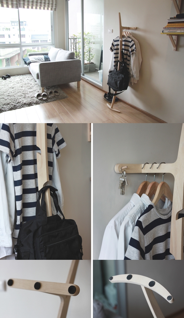 Curve Hanger木质曲线衣架-小空间的家具衣架图片