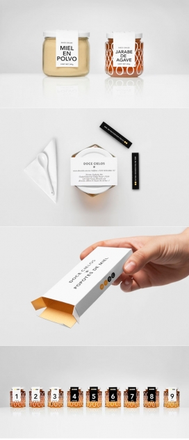 墨西哥Anagrama包装设计师作品-墨西哥本地手工制作蜂蜜包装产品，传达的清洁和优雅