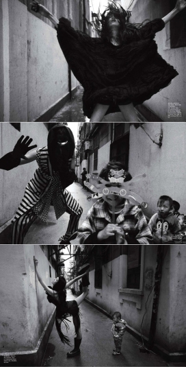 穷街陋巷-时尚黑白人像欣赏-摄影师Stephane Sednaoui抓住了了黑暗