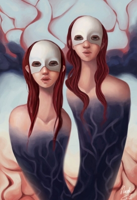 美国罗德岛普罗维登斯Nicole Xu插画师近期数字人像插画作品