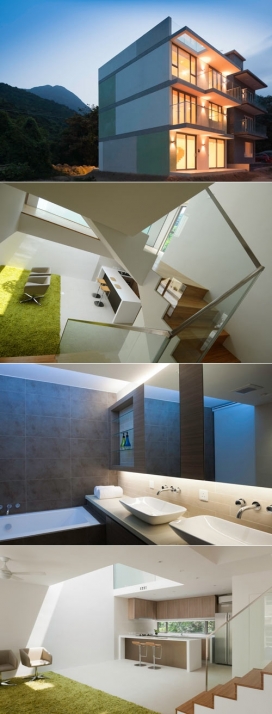 位于香港大屿山玻璃天花板的三层楼房-HEAD建筑事务所作品