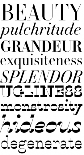 吸引力和排斥力形式字体-荷兰海牙Typotheque Type Foundry字体设计机构作品