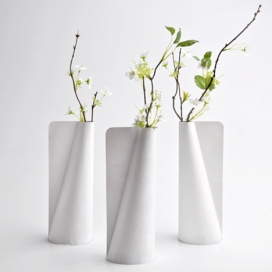 塑料纤维卷曲合成花瓶-Jiwon Choi设计师作品
