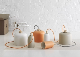 意大利设计品牌瓷器木材吊灯-Note设计师作品