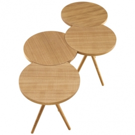 可卷曲轮的木质餐桌-法国Philippine Lemaire家居设计师作品