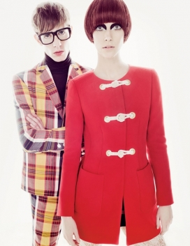 多彩活泼的图案-为W杂志拍摄的人像封面