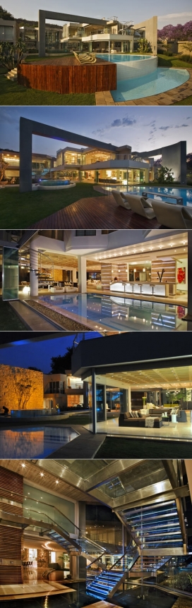 玻璃屋，建筑面积达2.7万平方英尺，坐落在南非约翰内斯堡-Nico van der Meulen建筑师作品