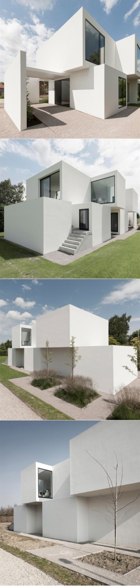 白色立方卷小型酒店房屋建筑-比利时Graux & Baeyens建筑师作品