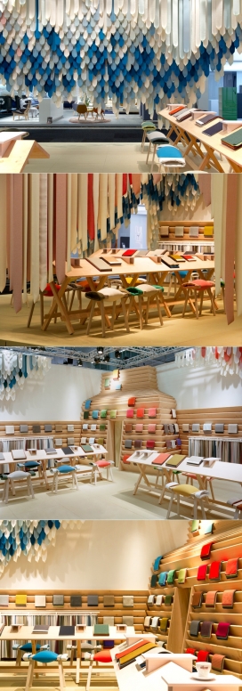 斯德哥尔摩设计周-面料纺织品环绕展示架-Raw Edges设计师作品