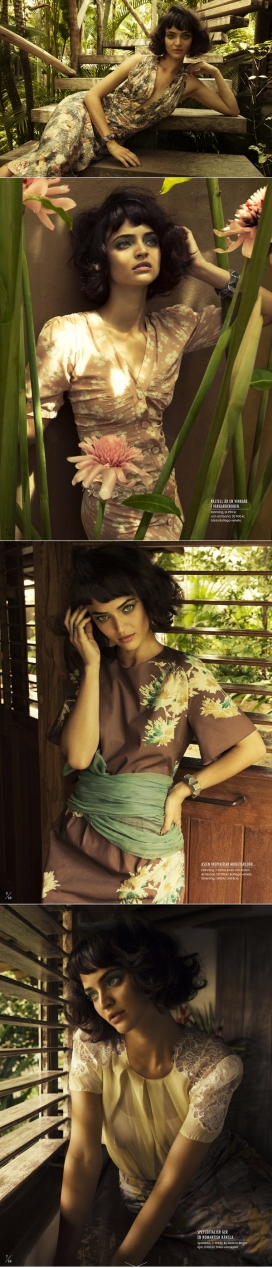 西莉亚・贝克尔的ELLE世界时装之苑瑞典-尘土飞扬的粉彩和大家闺秀的风格