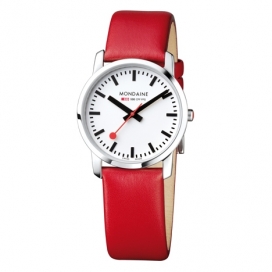 在Dezeen手表商店的Mondaine Evo石英腕表-灵感来自瑞士铁路标志性的时钟