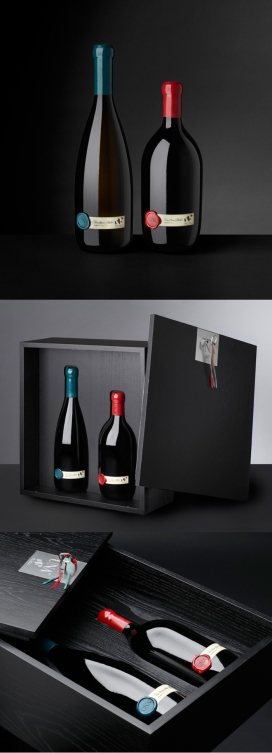 UNA葡萄酒包装设计欣赏-UNA是意大利统一150周年的官方葡萄酒