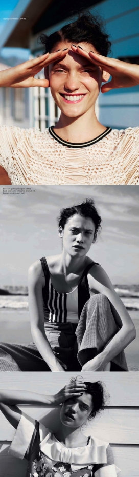 艾米莉-去海边吧-ELLE世界时装之苑荷兰2013年3月