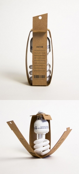 环保型纸盒节能灯包装设计-来自美国Michelle Wang工业产品包装设计师作品