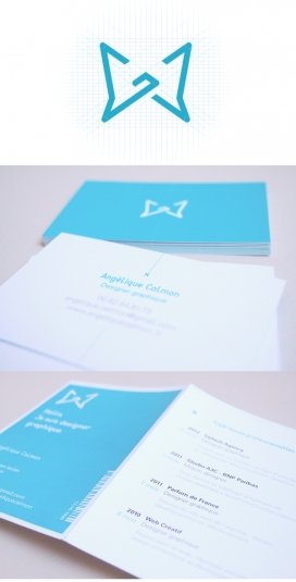 法国巴黎美女设计师Angelique Calmon个人视觉名片简历设计欣赏