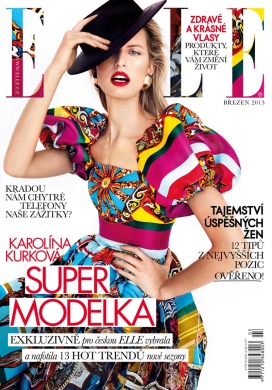 ELLE世界时装之苑捷克-库尔科娃模特登上2013年3月封面