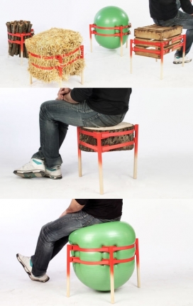 可拆卸的皮带椅子-Andreu Carulla家居设计师作品