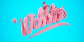 一个可爱的小字符摆动字体-德国柏林Lena Steinkühler字体品牌设计师作品