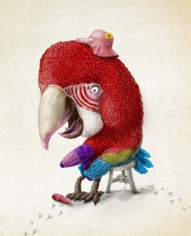 儿时动物插画-巴西库里蒂巴Renato Moraes插画师作品